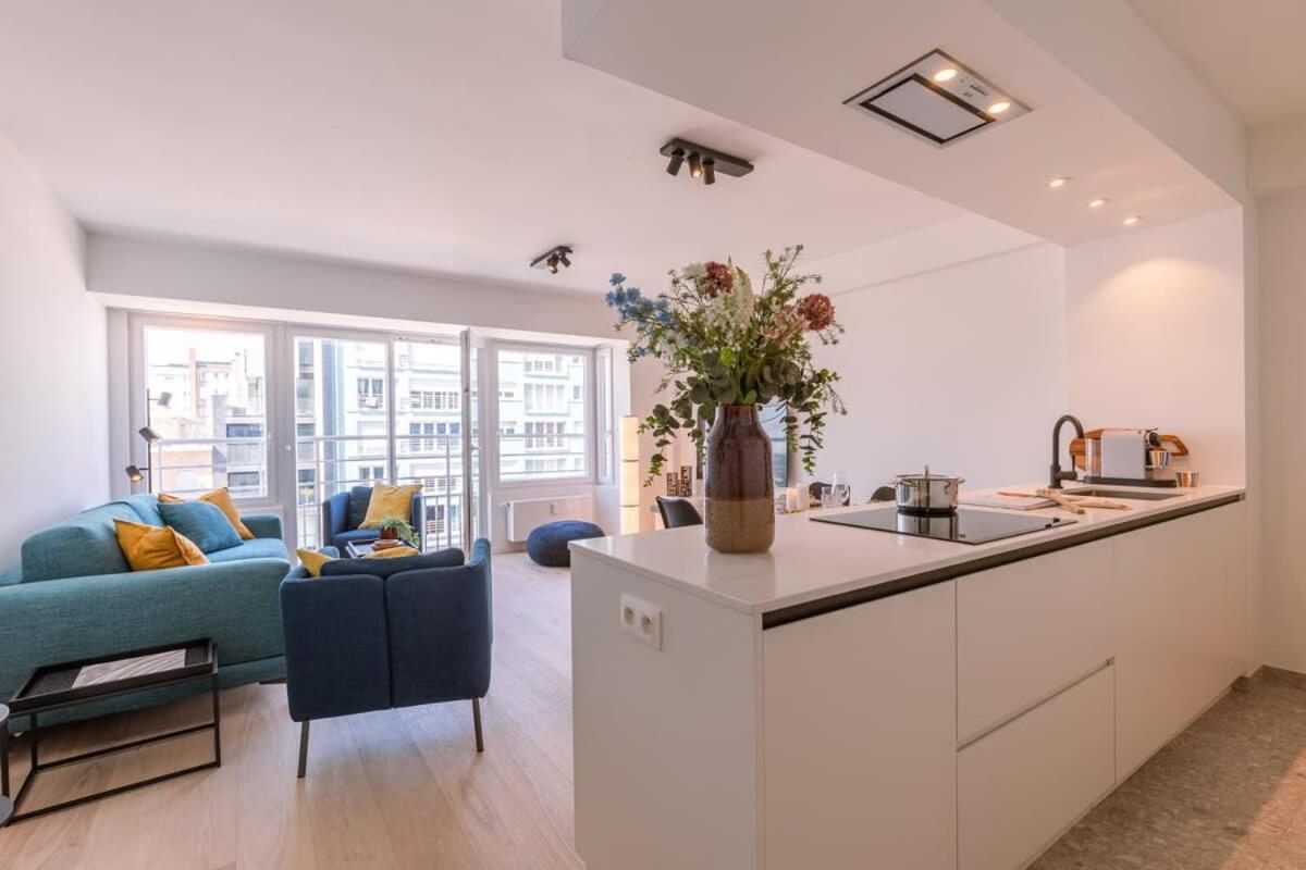 Huswell - Lovely Apartment With Lateral Sea View And Parking 오스텐드 외부 사진